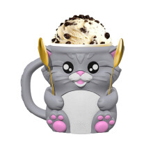 Ice Cream Pint Holder with Handle, Leak-Proof Ice Cream Container with 2 Spoons Reusable Gift Idea (Grey)
