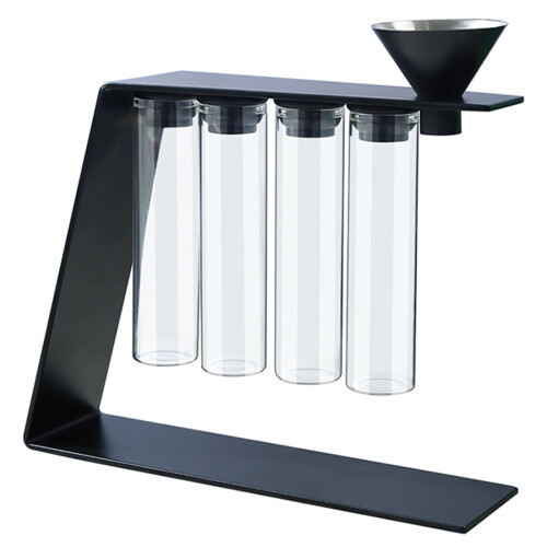 Convenient Magnetic Coffee Bean Storage Glass Tubes Storage Container Display Rack Espresso Accessories