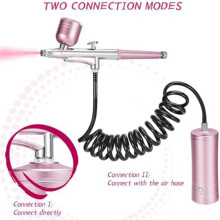 Airbrush KIT SladdlöS Uppladdningsbar Kompressor Airbrush-Set, Hanterar Automatiskt ModellmåLning, Naglar, Smink A