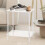 Acrylic Coffee Table Square Side Table Accent Table Sofa Bedside Table Clear Double Tier Snack Tea Side Table for Room 5