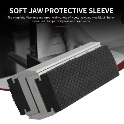 4 inch Vise  Universal Soft Vice  Pads Covers, Multi-Purpose Protector for Any Metal Vice,2 Pcs,Silver 1