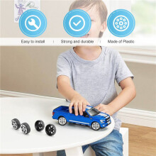 Rollo de plastico 2 mm diametro eje Ruedas de juguete de modelo de camion coche 20mmx6mm 20pzs