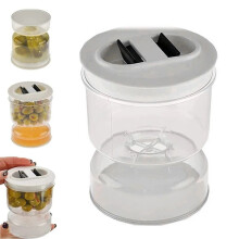 Wet and Dry Dispenser, Jar Cucumber Container for Kitchen Food Juice Separation Tool New
