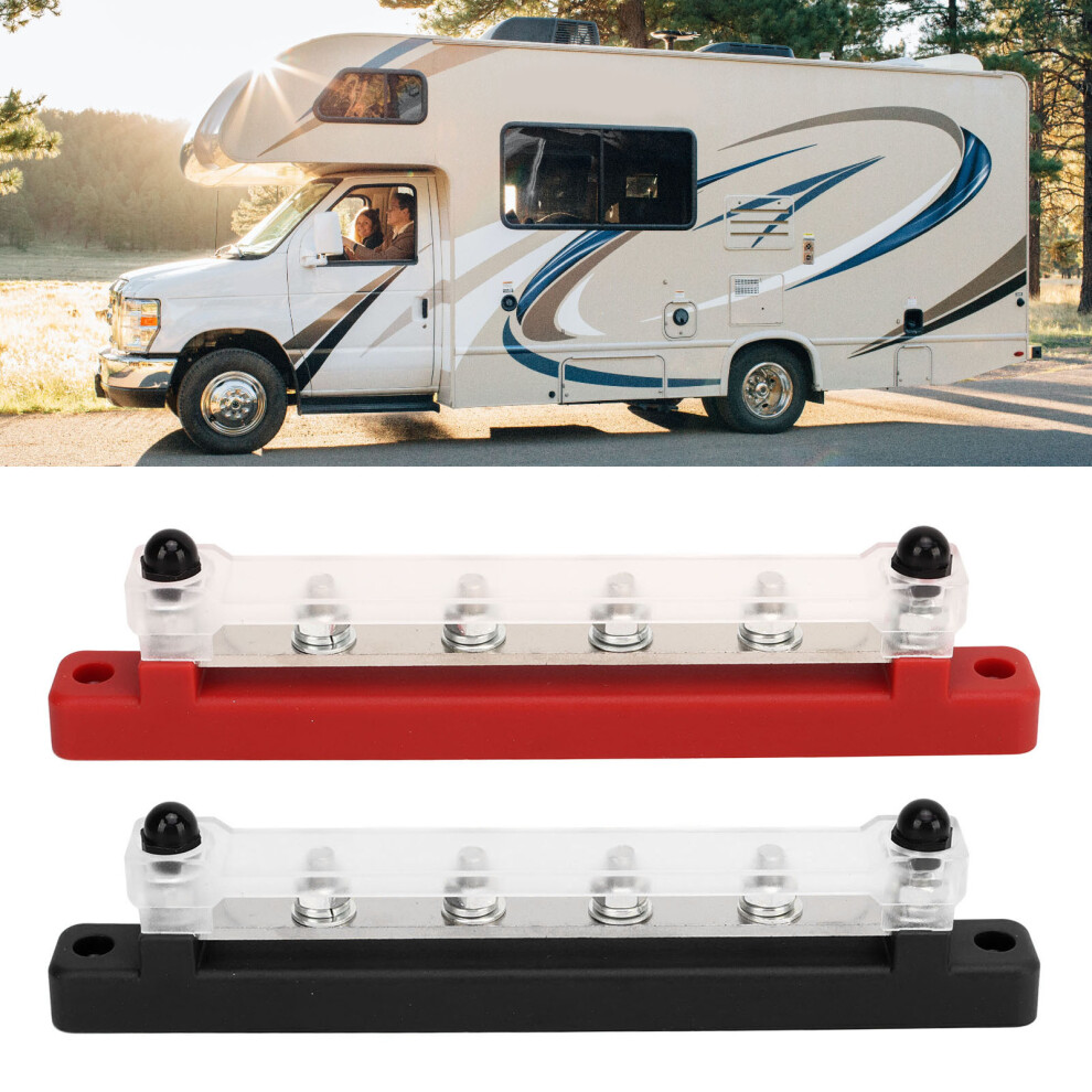 2Pcs Battery Bus Bar Black Red 48V 150A M6 Terminal For Rv Car Ship 8461389051915