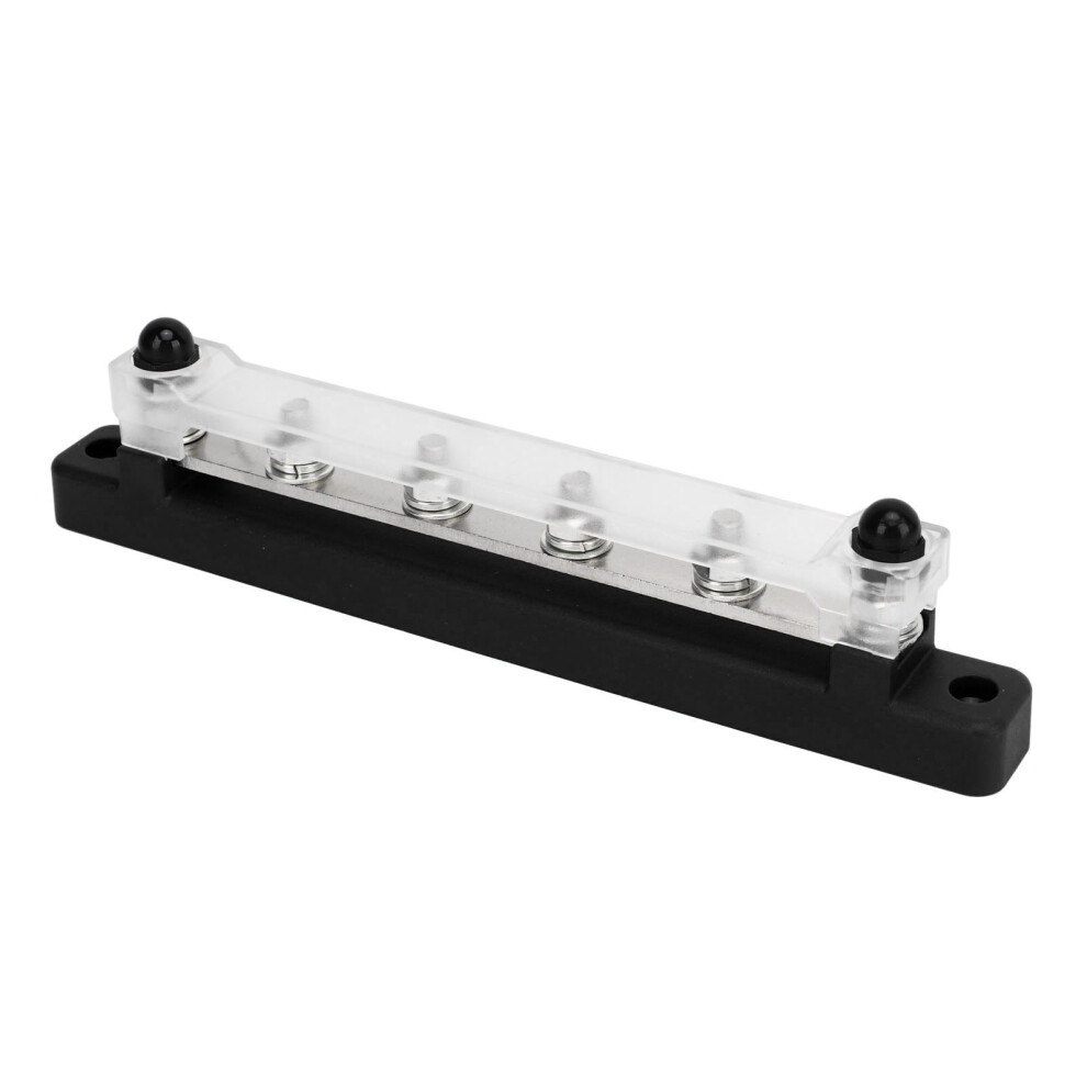 Vehicle Power Distribution Block 6 Posts M6 Studs Dust Cover 12V-48V 150A Black 3391389052146
