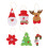 6 katoenen kerstboomhangers 1