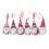 Set van 6 kerstkabouterballen, van stof 1