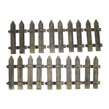 10 st miniatyrstaket av plast, 25 cm, antikmässing