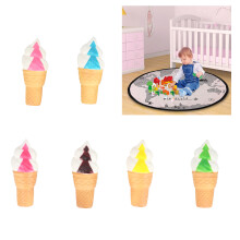 Kinders-Vinyl-Eissorten-Spielset 6 Stück Weiche bunte Nachbildungsspielzeuge mit Sound