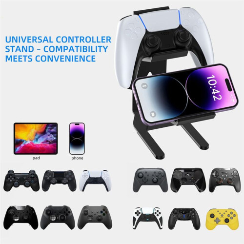 JYS Universal Handle Desktop Storage Bracket Aluminum 2-Tier Stand for Gaming Accessories for PS5/PS4// A 1