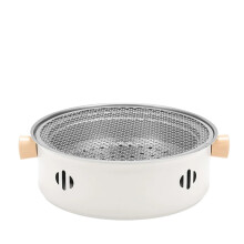 28cm Portable BBQ Grill Round Tabletop Barbecue Stove NonStick Wire Mesh for Camping