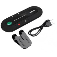Speaker Handsfree Car Kit Sun Visor Clip Wireless Audio Receiver Speakerphone Wireless Stereo MP3 Music Player