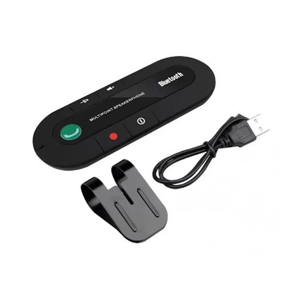 Speaker Handsfree Car Kit Sun Visor Clip Wireless Audio Receiver Speakerphone Wireless Stereo Mp3 Music Player 6033834645042