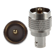 2Pcs RF Adaptateur Coaxial Coaxial BNC Femelle Vers UHF Mâle PL259