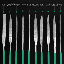 10-Piece Diamond File Set, Precision Needle File Set, Diamond Coated Files for Filing Metal, Ceramic, Stone, Jewelry A