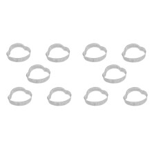 per Crostata Un Cuore da 10 Pezzi, da Forno Perforato, per Pasticceria, Anelli per Stampo per Crostata Nel Acciaio Inossidabile,