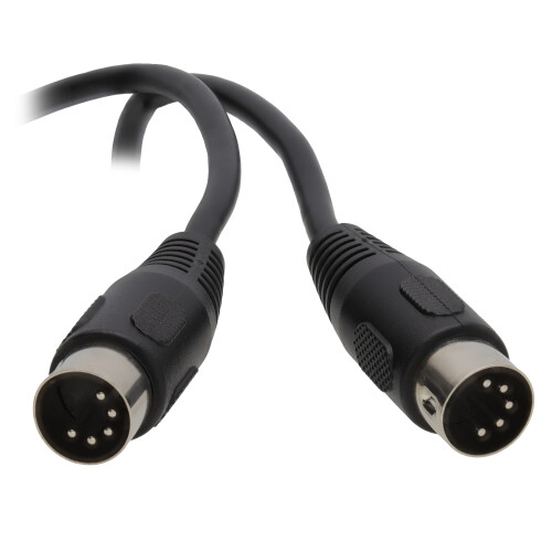 kenable MIDI 5 Pin DIN Plug to 5 Pin DIN Plug Cable 5m Black 2