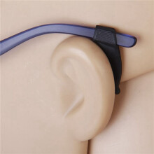 15 Paia di Ganci Occhiali Supporta Silicone Antiscivolo Orecchie - Nero