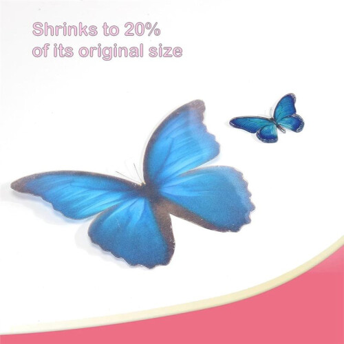 Printable Shrink Dink Sheets,Semi-Transparent Shrinky Films Papers for Inkjet Printer,Printable Shrinky Plastic,50Sheets 2