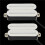 Vit Keramisk Humbuckerpickup för Elgitarr, Dubbla Räls, Varm 14K/7K 2