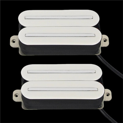 Vit Keramisk Humbuckerpickup för Elgitarr, Dubbla Räls, Varm 14K/7K 1