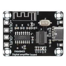 Miniamplificadores PAM8403 XH-A155 de 5 W + 5 W, Clase D, BT, Módulo de Amplificador de Potencia de 2 Canales para 4-8 Q.