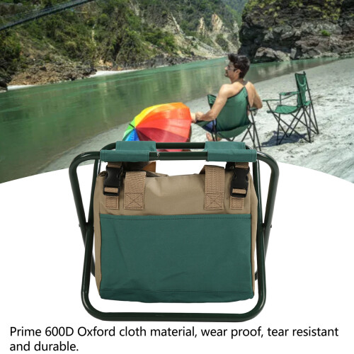 Tabouret pliant robuste pour jardinage, 1350g, vert 2