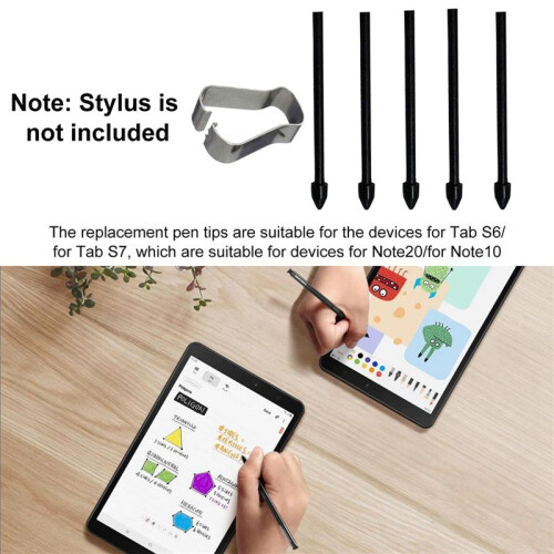 25 Pcs Stylus Refill Replacement Stylus Touch Pen Tip Substite Nib for   Note20/Note10/Tab S6/Tab S7-Black 1