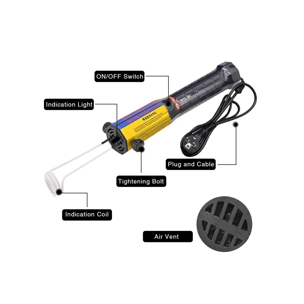 Magnetic Induction Heater 1000W Portable Flameless Induction Heater Machine 3 Coils Car Repair Tool Heater Kit Eu Plug 6031501855640