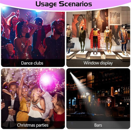 Spotlight for Disco  Lights Pin Spot Light, White Led  Pinspot Light for Disco  Motors EU Plug 2