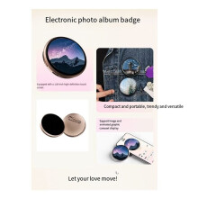 1.85" E-Emblem Anime Display Pin Cyber Dynamic LED for Homebody Fans Birthday Gift Emblem