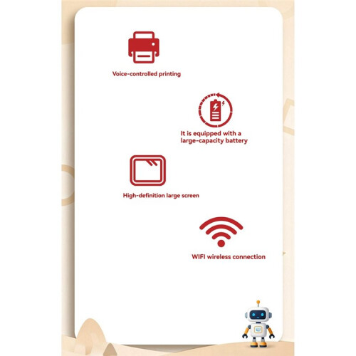 AI Voice Sticker Printer Box  Thermal Label Printer with Display for DIY Home Office & Study