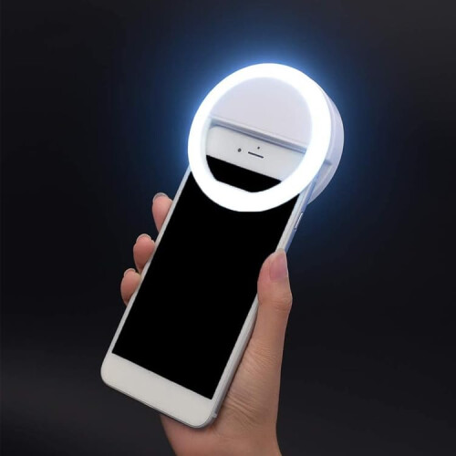 Selfie Ring Light ClipOn for iPhone and Samsung with Even Illumination PocketSize Black 2