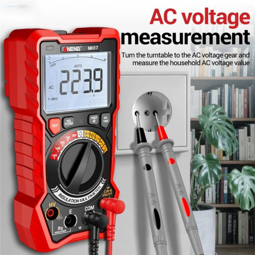 ANENG Rechargeable Digital Multimeter MH17 with True RMS, Insulation Resistance, and Capacitance Testing 2
