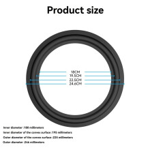 2PCS 10inch Speaker Repair Parts Accessories Foam Folding Ring Speaker Repair Rubber Woofer Repair Parts
