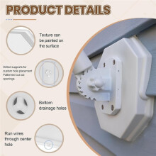 1pcs Vinyl Siding Mounting Block Kit with Built-in Electrical Box, 130110006001 Vertical Siding Lamp Mounting Plate