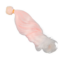 Pink White Gradient Doll Wig 25cm High Temp Soft Silk Curly 1M