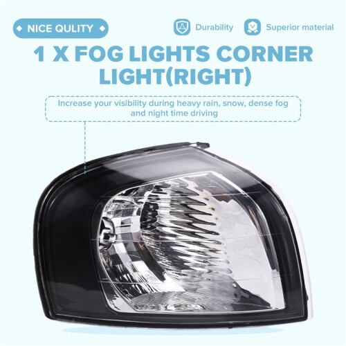 Right Fog Lights Corner Light Headlight  Turn Light Front Side  Light for  S80 1999-2006 30698428 Right 1