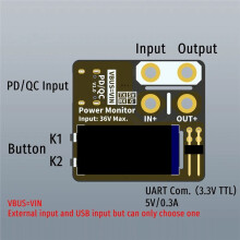 Power Monitor Monitor Voltage Current Meter 36V 10A Uart PD QC