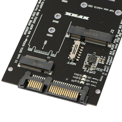2X M.2 NGFF MSATA SSD para 2,5 Polegadas  3.0 Adaptador 2 em 1 Placa Conversora para PC Laptop