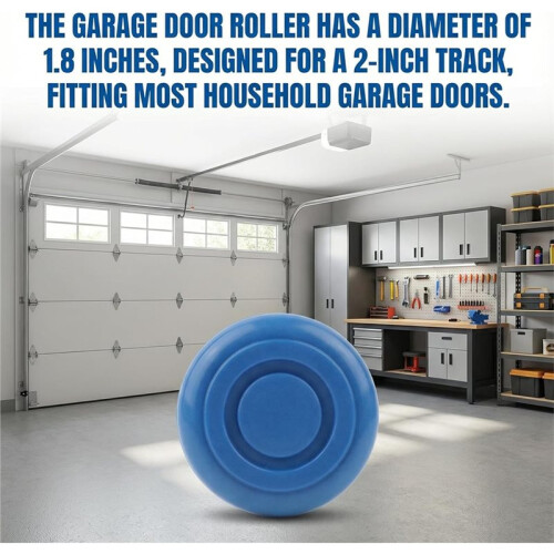 10 Pack 4" Stem 2" Nylon Garage Door Roller with Protective Sealed-Cap(Dustproof), Commercial High Load Capacity 1