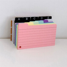 3x 5 Index Card Holder Box with 180 Tabbed Dividers, Black - Ideal for Notes, Recipes & More