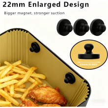 Magnete für Heißluftfritteusen, 8 Starke Magnetische Silikonclips zum Fixieren Von Backpapier und zum Verhindern Von Verbrennungen