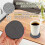 Diatomaceous Earth Coasters Set - 4 Pack Absorbent Quick-Dry Stone Design White 1