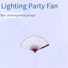 Carnival Party Lighting Supplies 10inches LED Neon Light Rave Fan Folding Luminou Fan Glowing in the Party