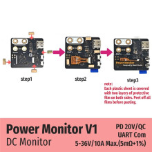 Nouveau Moniteur de Puissance: Voltmètre et Ampèremètre 36 V 10 A UART PD QC