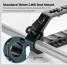 Top Handle Grip with Quick Release Cheese Mount and 15mm Rod Clamp for DSLR Camera Cage Rig Stabilizer B