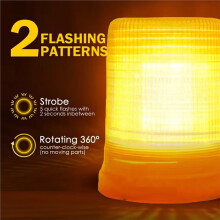 LED Rotating Flashing Warning Beacon 80 LEDs 24V for Fire Engine, Tractor, Truck