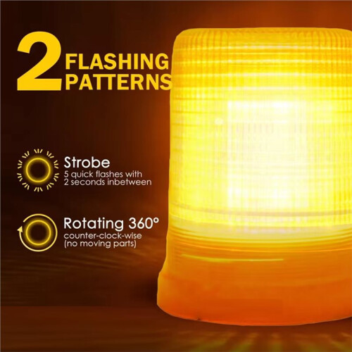 LED Rotating Flashing Warning Beacon 80 LEDs 24V for Fire Engine, Tractor, Truck
