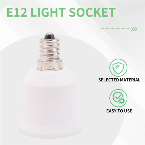 12-Pack E12 Naar E26-Adapter E12-Lampfitting Naar Middelgrote Voet E26 E27-Converterlampfittingadapter Kroonluchterfitting 1